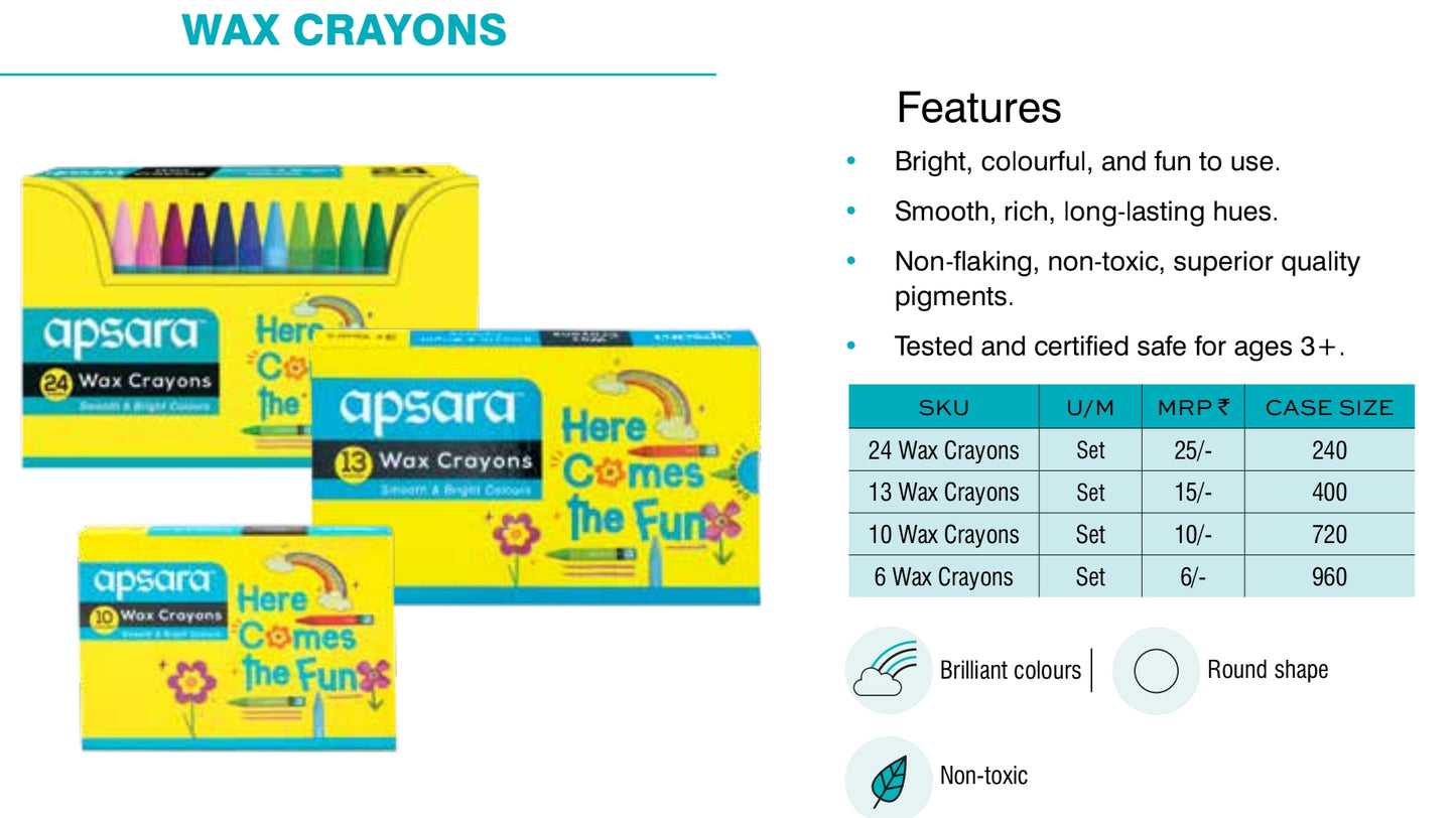 APSARA WAX CRAYONS